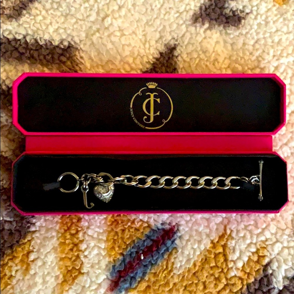 Juicy couture rhinestone heart bracelet